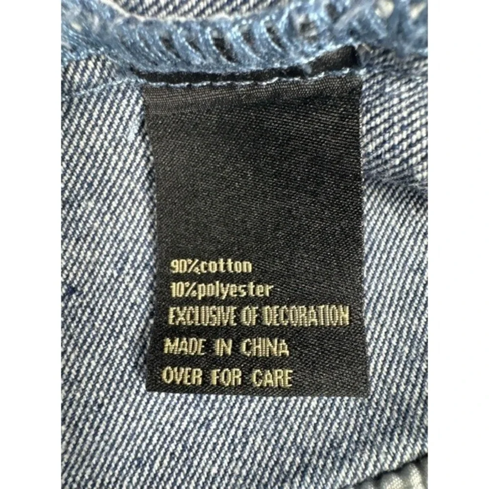 Suzanne Betro Denim Jacket‎ Womens L Blue Medium Wash Button Up Classic Trucker